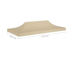 Proginės palapinės stogas, smėlio spalvos, 6x3m, 270 g/m²