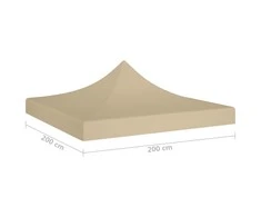 Proginės palapinės stogas, smėlio spalvos, 2x2m, 270 g/m²