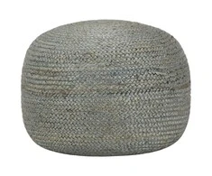 Pufas, alyvuogių žalios sp., 45x30cm, džiutas, rankų darbo
