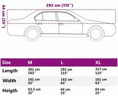 Pusės automobilio uždangalas su kabliukais, sidabrinis, L, PEVA