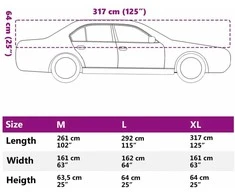 Pusės automobilio uždangalas su kabliukais, sidabrinis, XL