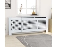 Radiatoriaus uždangalas, baltos spalvos, 205cm, MDF