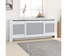 Radiatoriaus uždangalas, baltos spalvos, 205cm, MDF