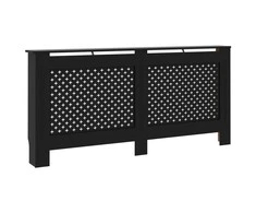 Radiatoriaus uždangalas, juodos spalvos, 172x19x81,5cm, MDF