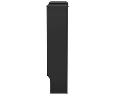 Radiatoriaus uždangalas, juodos spalvos, 205cm, MDF
