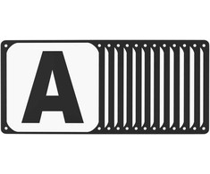 Raidės jojimo aikštelei, 12vnt., plienas