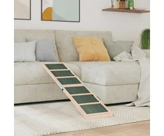 Rampa šunims, žalios spalvos, 120x30cm, eglės medienos masyvas