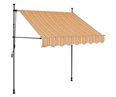 Rankinė ištraukiama markizė su LED, geltona ir mėlyna, 100cm