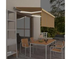 Rankiniu būdu ištraukiama markizė, geltona ir balta, 3x2,5m
