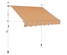 Rankiniu būdu ištraukiama markizė, geltona ir mėlyna, 100cm