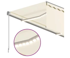 Rankiniu būdu ištraukiama markizė, kreminė, 3x2,5m