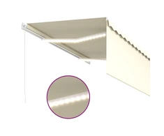Rankiniu būdu ištraukiama markizė, kreminė ir balta, 3x2,5m