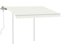 Rankiniu būdu ištraukiama markizė, kreminė, 3x2,5m