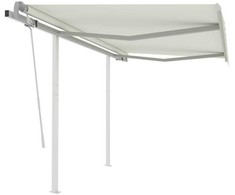 Rankiniu būdu ištraukiama markizė, kreminė, 3x2,5m