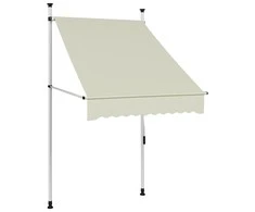 Rankiniu būdu ištraukiama markizė, kreminės spalvos, 100cm