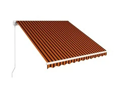 Rankiniu būdu ištraukiama markizė, oranžinė ir ruda, 350x250cm