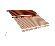 Rankiniu būdu ištraukiama markizė, oranžinė ir ruda, 350x250cm