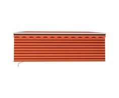 Rankiniu būdu ištraukiama markizė, oranžinė ir ruda, 4x3m