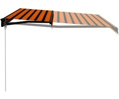 Rankiniu būdu ištraukiama markizė, oranžinė ir ruda, 450x300cm