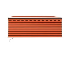 Rankiniu būdu ištraukiama markizė, oranžinė ir ruda, 3x2,5m
