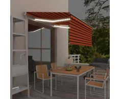 Rankiniu būdu ištraukiama markizė, oranžinė ir ruda, 3x2,5m