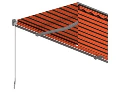 Rankiniu būdu ištraukiama markizė, oranžinė ir ruda, 3x2,5m