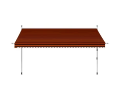 Rankiniu būdu ištraukiama markizė, oranžinė ir ruda, 350cm