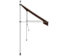 Rankiniu būdu ištraukiama markizė, oranžinė ir ruda, 350cm