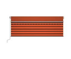 Rankiniu būdu ištraukiama markizė, oranžinė ir ruda, 4x3m