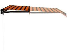 Rankiniu būdu ištraukiama markizė, oranžinė ir ruda, 300x250cm