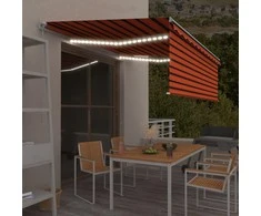 Rankiniu būdu ištraukiama markizė, oranžinė ir ruda, 4,5x3m