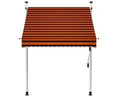 Rankiniu būdu ištraukiama markizė, oranžinė ir ruda, 150cm