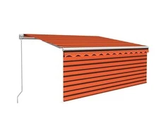 Rankiniu būdu ištraukiama markizė, oranžinė ir ruda, 3x2,5m