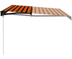 Rankiniu būdu ištraukiama markizė, oranžinė ir ruda, 450x300cm