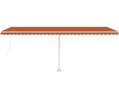Rankiniu būdu ištraukiama markizė, oranžinė ir ruda, 600x300cm