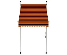 Rankiniu būdu ištraukiama markizė, oranžinė ir ruda, 100cm