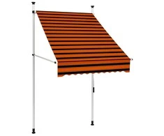 Rankiniu būdu ištraukiama markizė, oranžinė ir ruda, 100cm