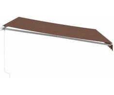 Rankiniu būdu ištraukiama markizė su LED, ruda, 400x350cm