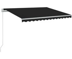 Rankiniu būdu ištraukiama markizė su LED, antracito, 400x300cm