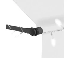 Rankiniu būdu ištraukiama markizė su LED, kreminė, 400cm