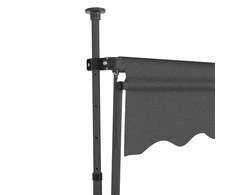 Rankiniu būdu ištraukiama markizė su LED, antracito, 250cm