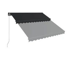 Rankiniu būdu ištraukiama markizė su LED, antracitas, 300x250cm