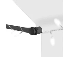 Rankiniu būdu ištraukiama markizė su LED, kreminė, 250cm