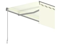Rankiniu būdu ištraukiama markizė su uždanga, kreminė, 3,5x2,5m