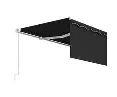 Rankiniu būdu ištraukiama markizė su uždanga, antracito, 5x3m