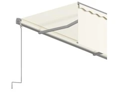 Rankiniu būdu ištraukiama markizė su uždanga, kreminė, 4x3m