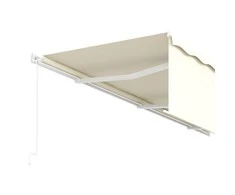 Rankiniu būdu ištraukiama markizė su uždanga, kreminė, 6x3m