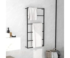 Rankšluosčių kabykla, juodos spalvos, 60x10x116cm, plienas