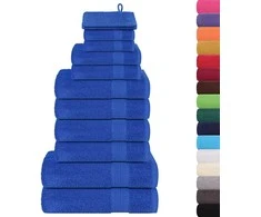 Rankšluostis Rankšluosčių rinkinys, 12vnt., mėlyni, 100% medvilnė, 360g/m²
