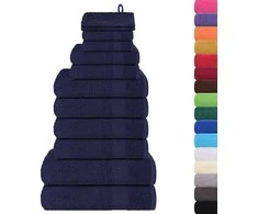 Rankšluostis Rankšluosčių rinkinys, 12vnt., mėlyni, 100% medvilnė, 360g/m²